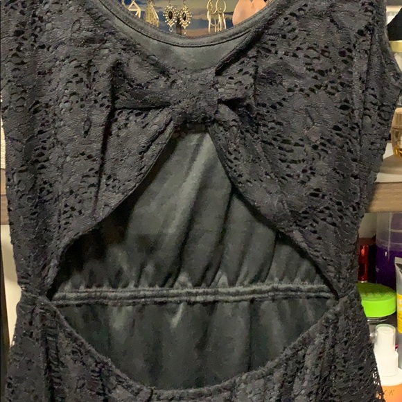 Black Lace A Line Dress - Picture 5 of 12